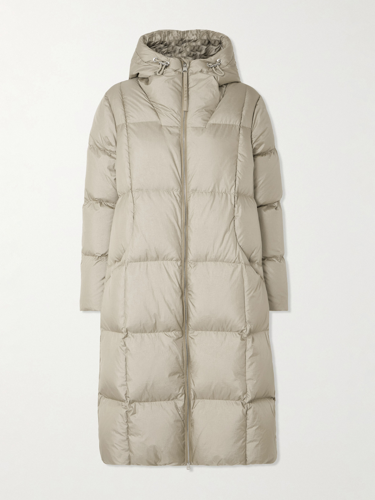 Katya Hooded Quilted Metallic Crinkled-shell Down Coat - Brown
