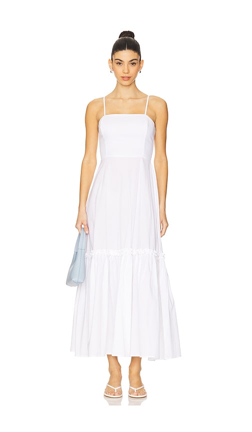WeWoreWhat Ruffle Flare Midi Dress in White.  8. Also in 0, 00, 12, 2