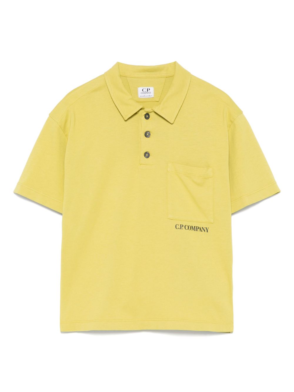 C.P. Company Kids logo-print polo shirt - Green