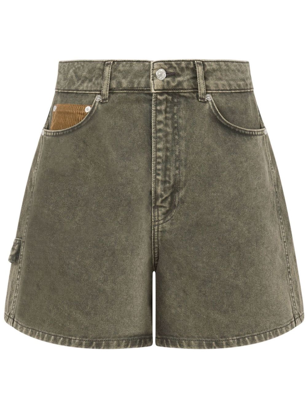 Mid-rise denim shorts - Grey