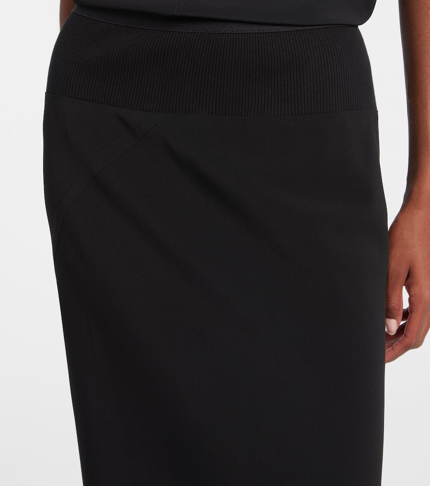 Charmeuse midi skirt
