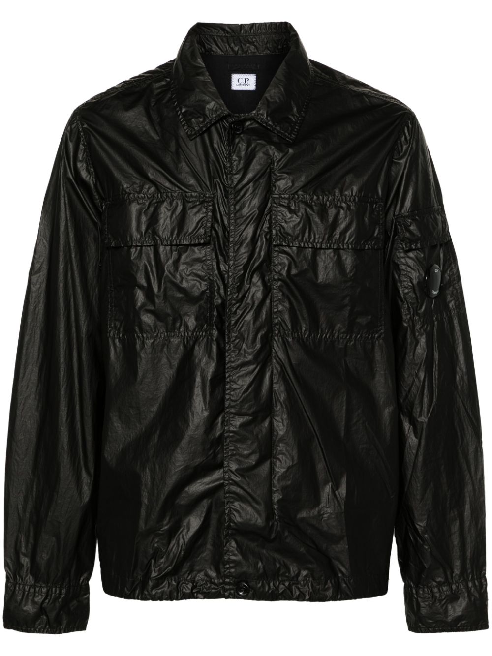 CS II Lens-detail shirt jacket - Black