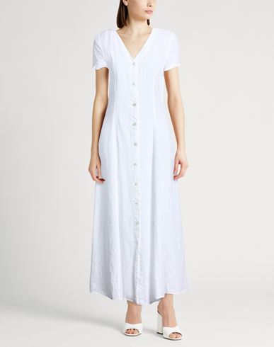 Woman Maxi dress White Size 4 Linen