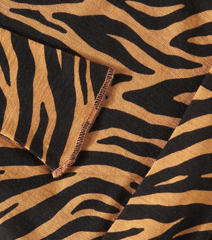 Rihanna zebra-print wool top