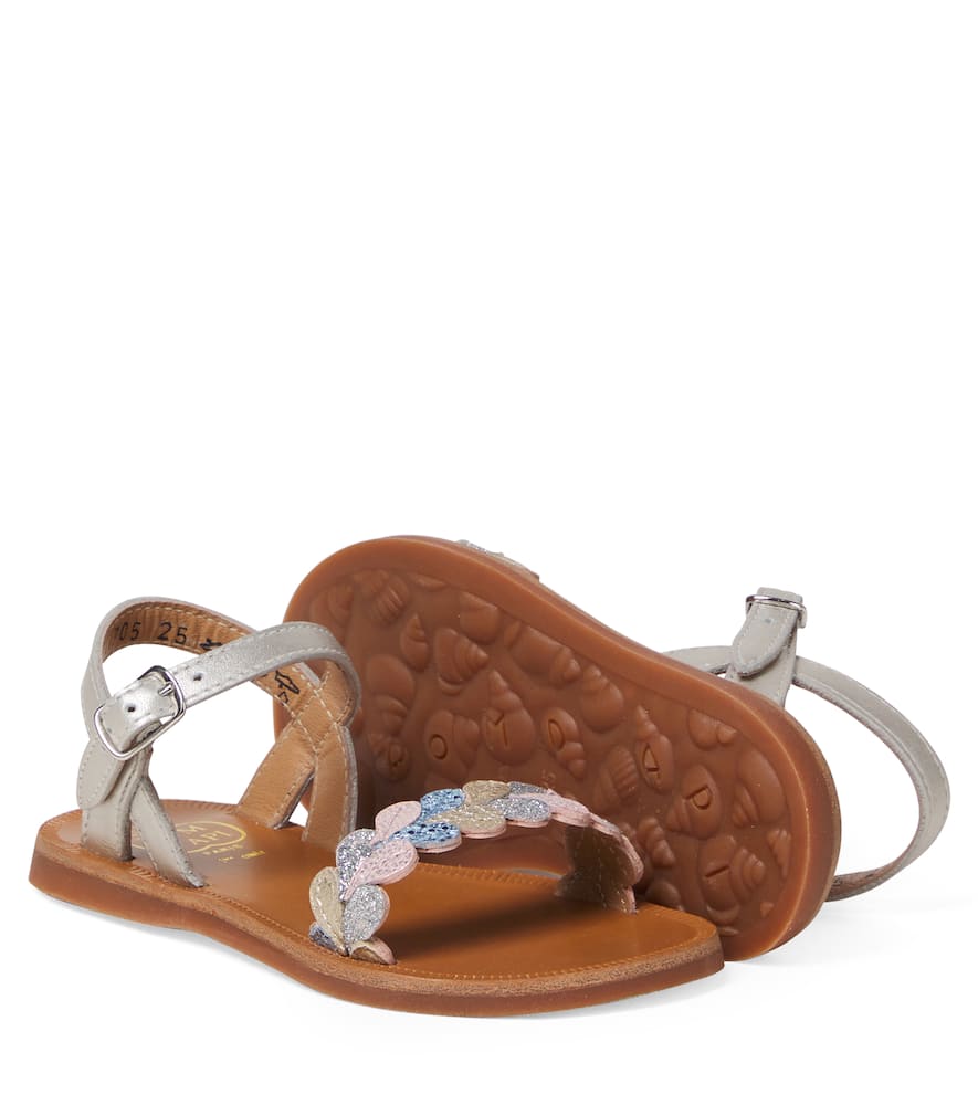 Plagette Ferns embellished leather sandals