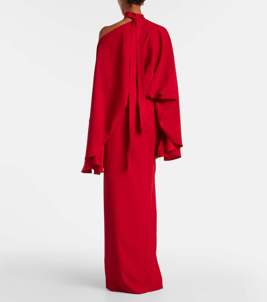 Brooks scarf-detail crêpe maxi dress