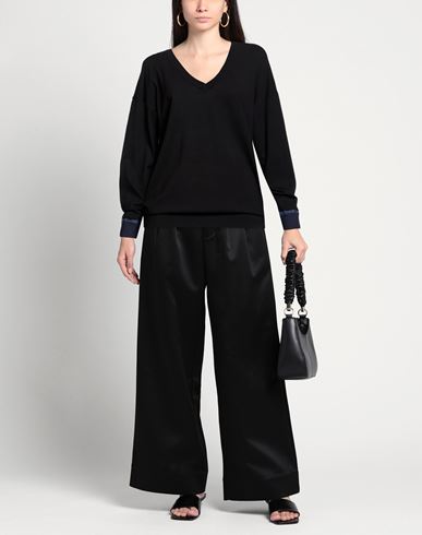 Woman Sweater Black Size L Viscose, Polyester
