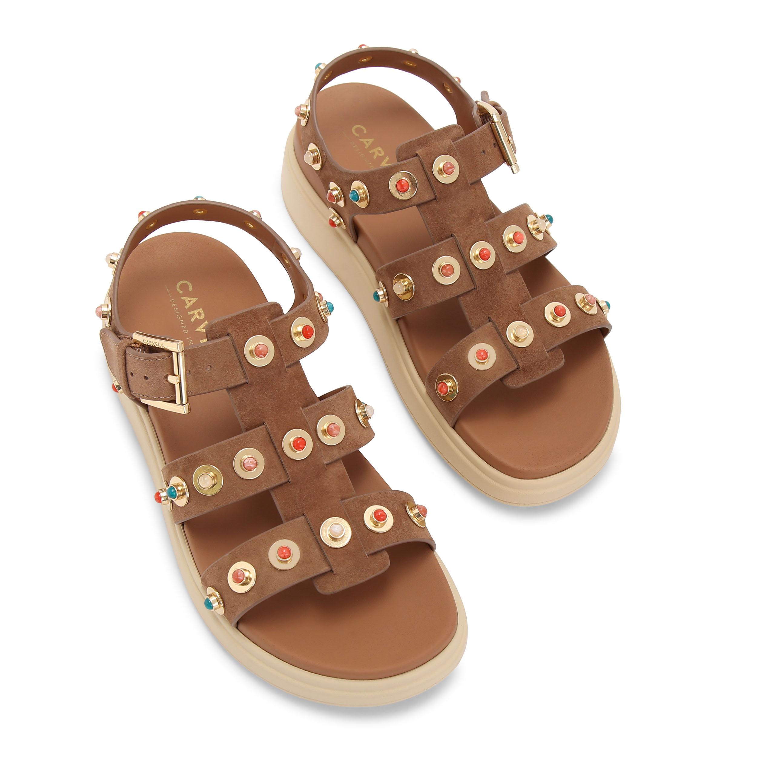 Carvela Womens Suede Amalfi Flatform Sandals - Came