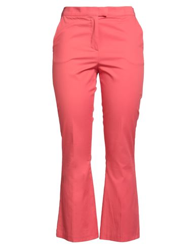 Woman Pants Coral Size 10 Cotton, Elastane