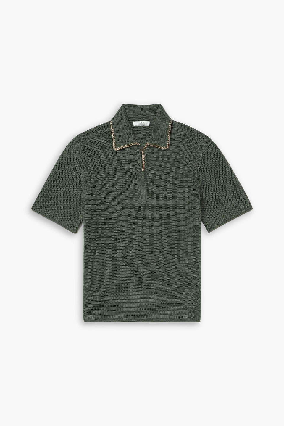 Embroidered cotton polo shirt - Green - L