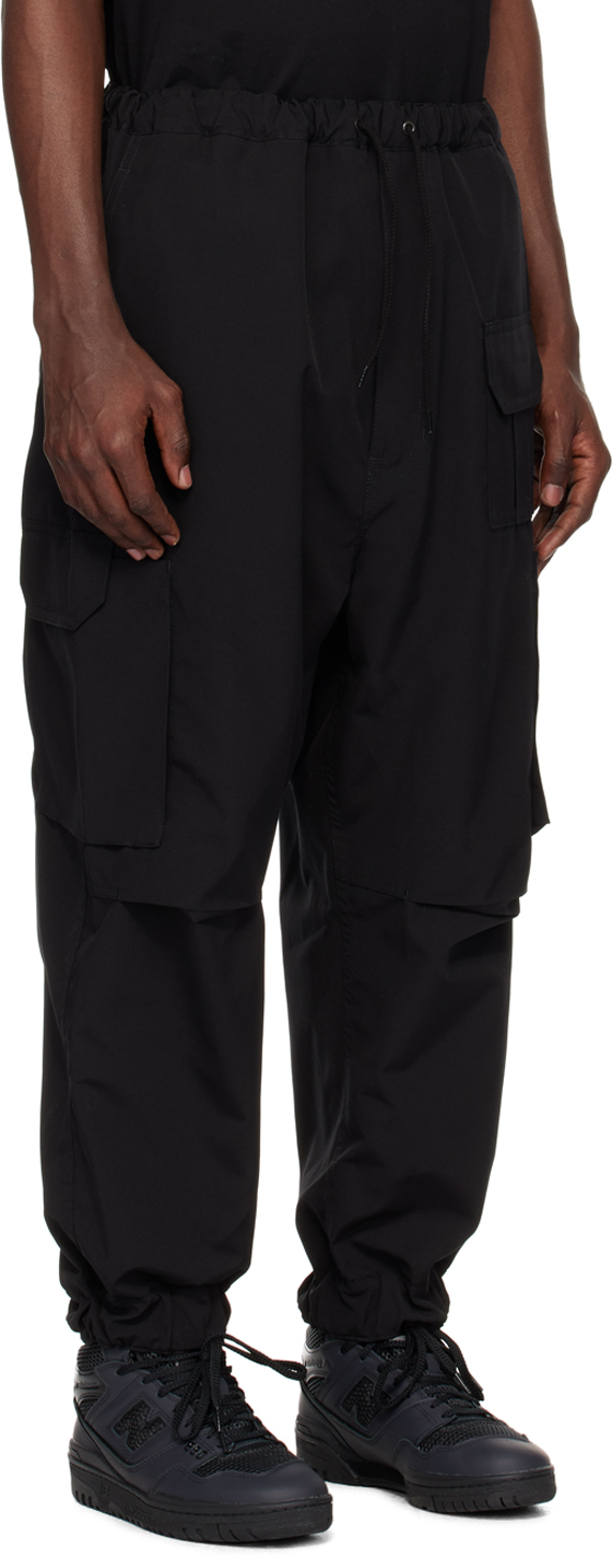 Junya Watanabe Black Elasticized Cargo Pants
