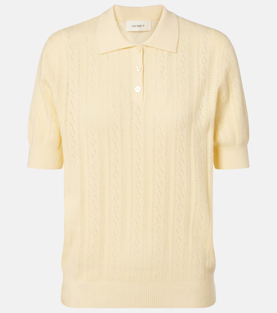 Cristine cotton and cashmere polo sweater