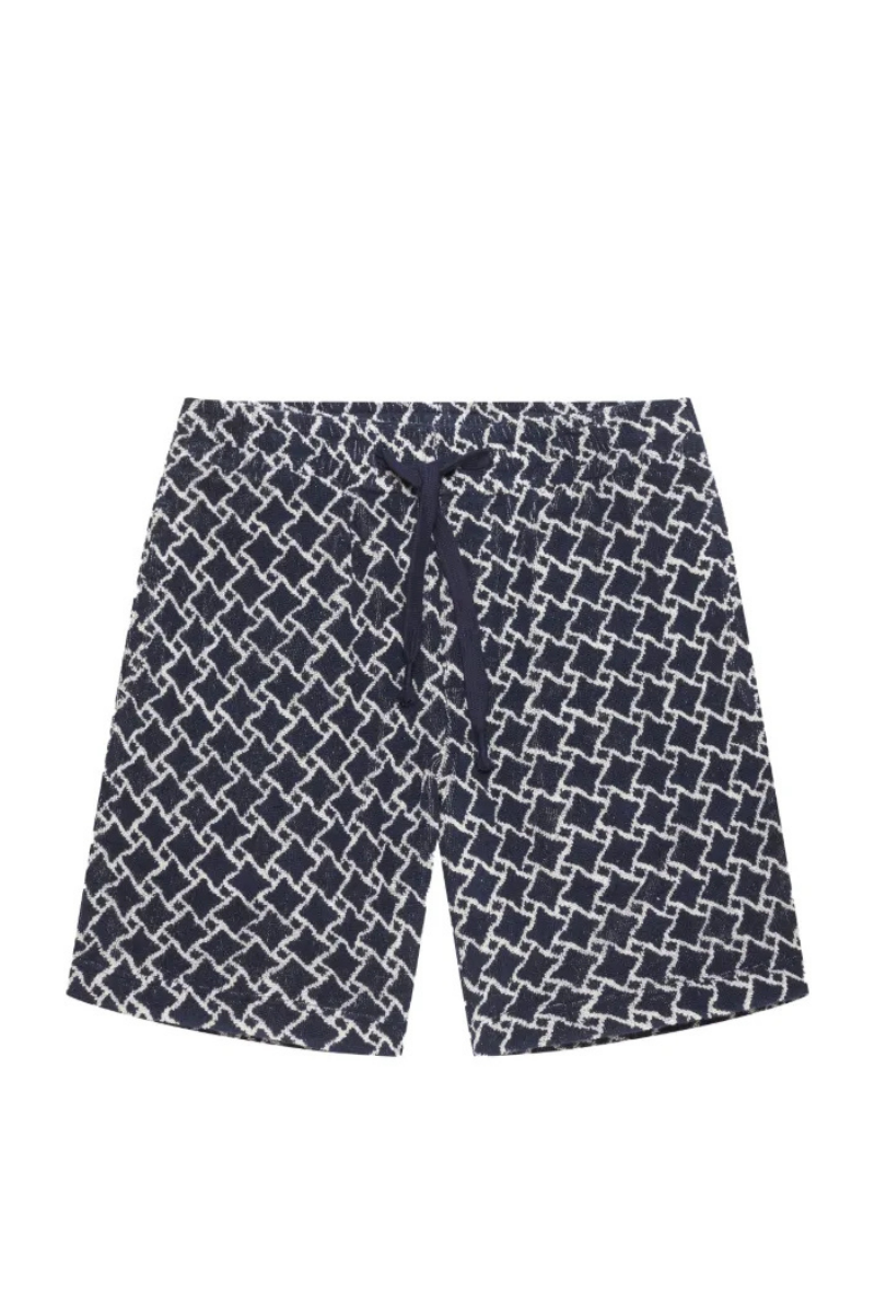 Trevone Geo Shorts — Navy