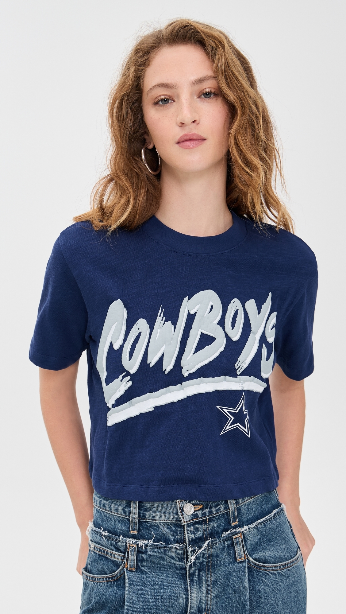 Cowboys Thrill Crop Tee True Navy