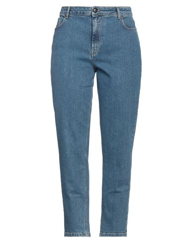 Woman Jeans Blue Size 6 Cotton, Elastane