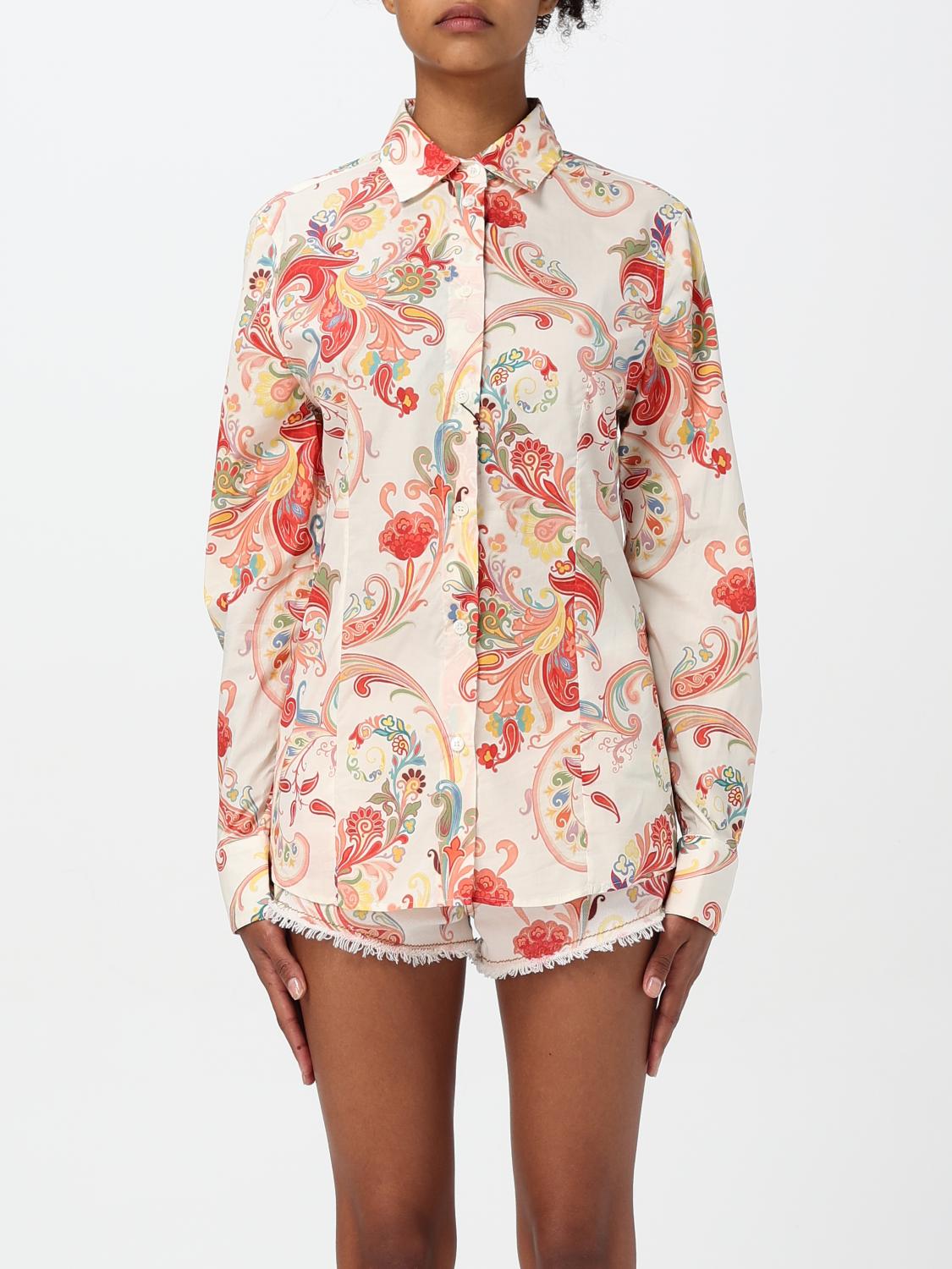 Paisley-print cotton-poplin shirt - White