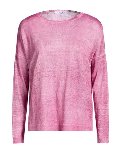 Woman Sweater Mauve Size L Linen