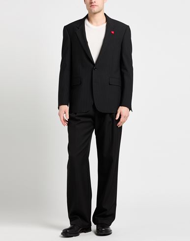 Man Blazer Black Size 38 Polyester, Virgin Wool, Elastane