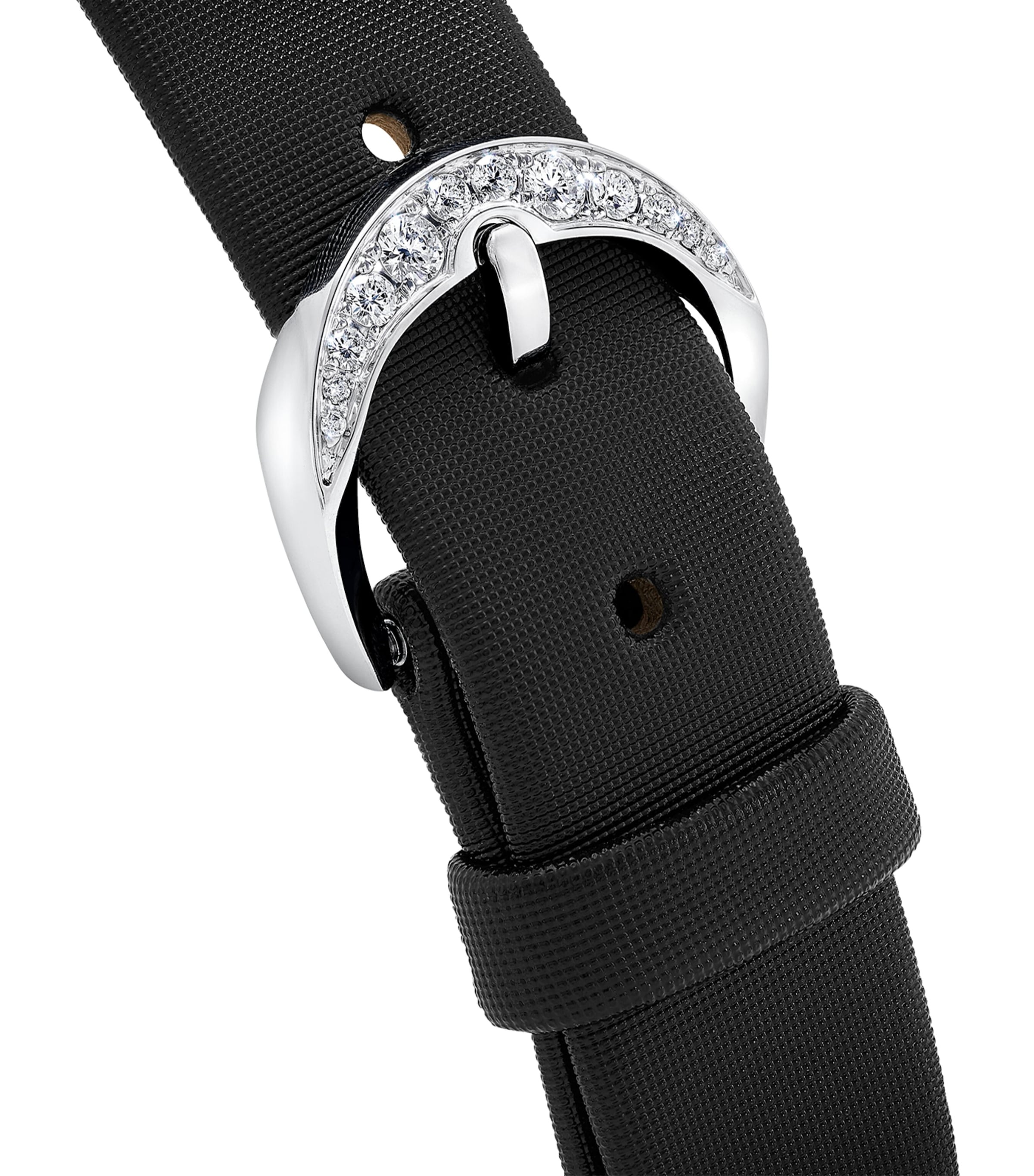 White Gold and Diamond Spiral Watch