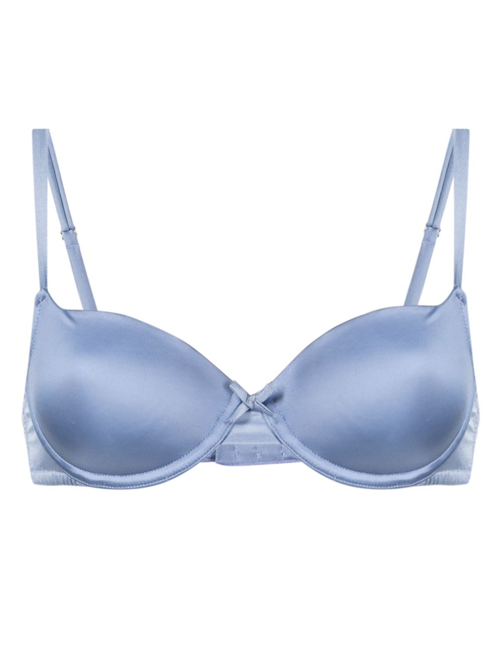 Luxe satin balconette bra - Blue