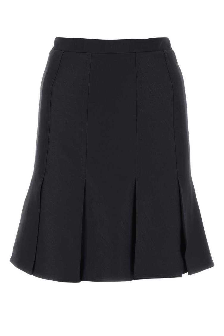 High-waist pleated miniskirt - Blue