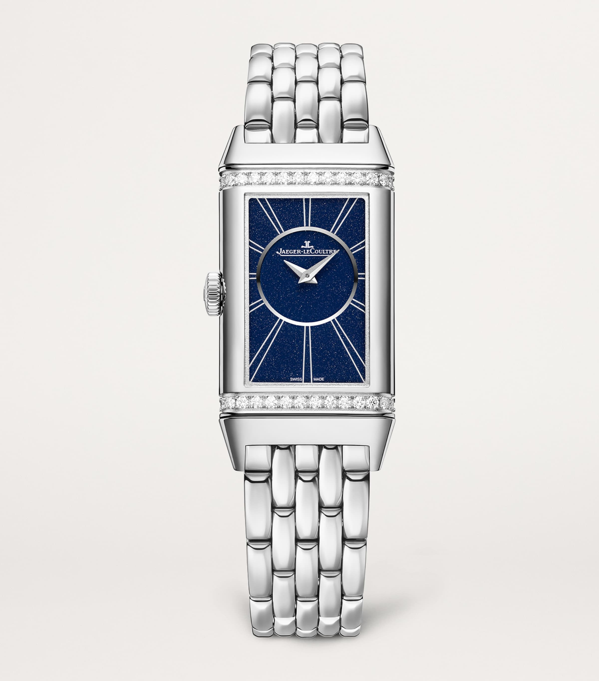 Stainless Steel and Diamond Reverso One Duetto Watch