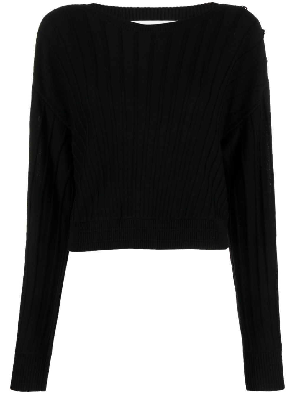 Jynx ribbed cropped jumper - Black