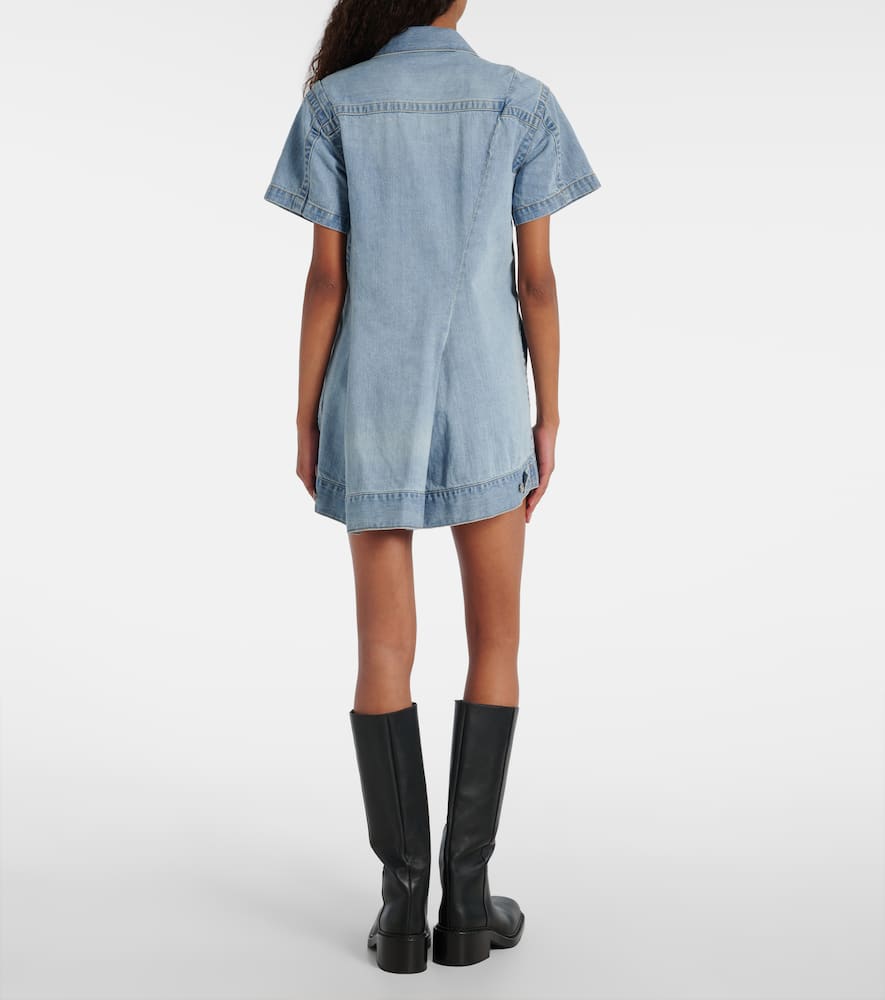 Deconstructed denim minidress