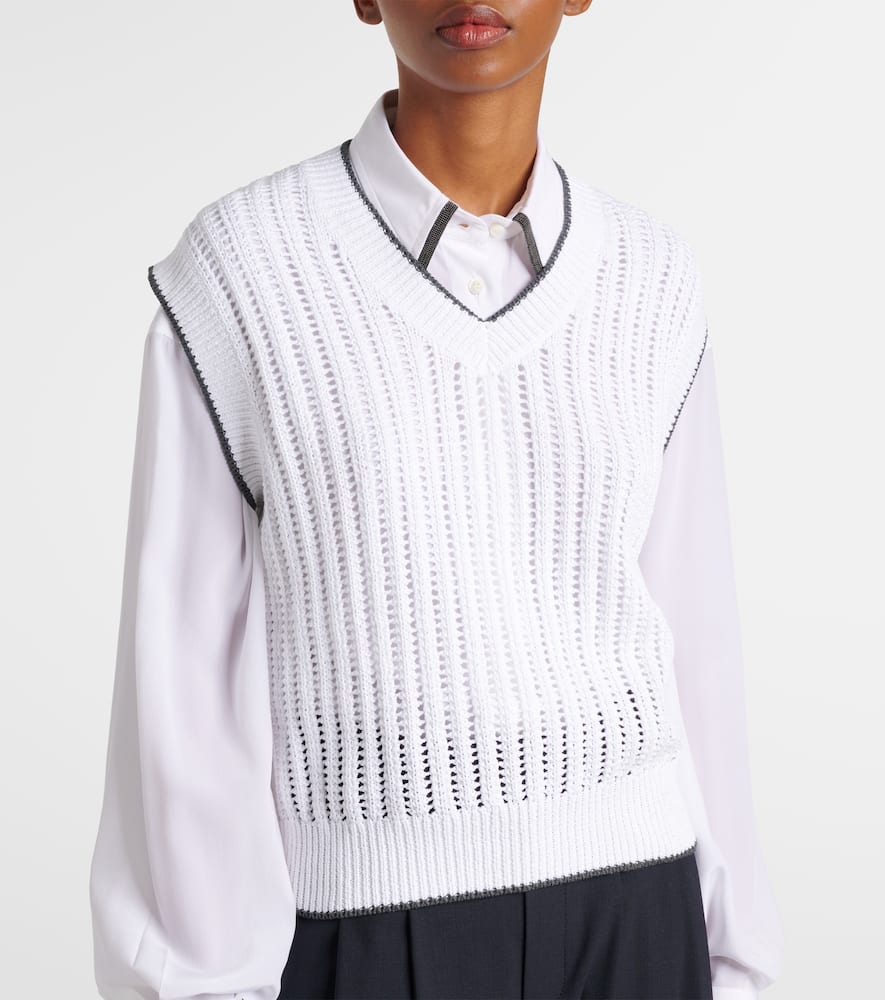 Cotton sweater vest