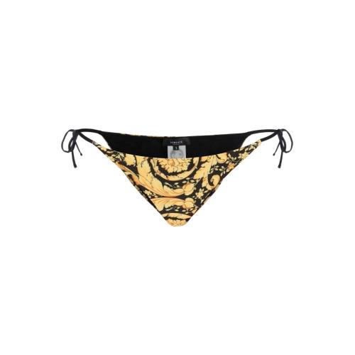 Barocco-print bikini bottoms - Black
