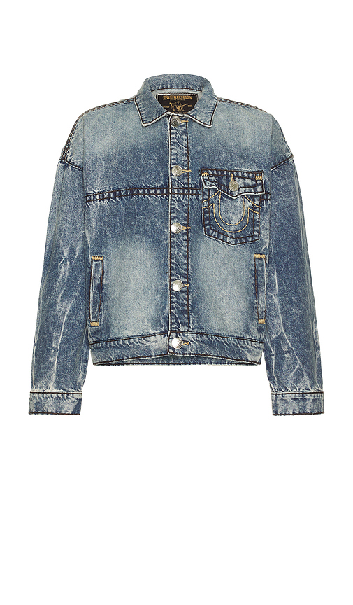 True religion chaqueta vaquera cultivada super t en color azul XL/1X también en L