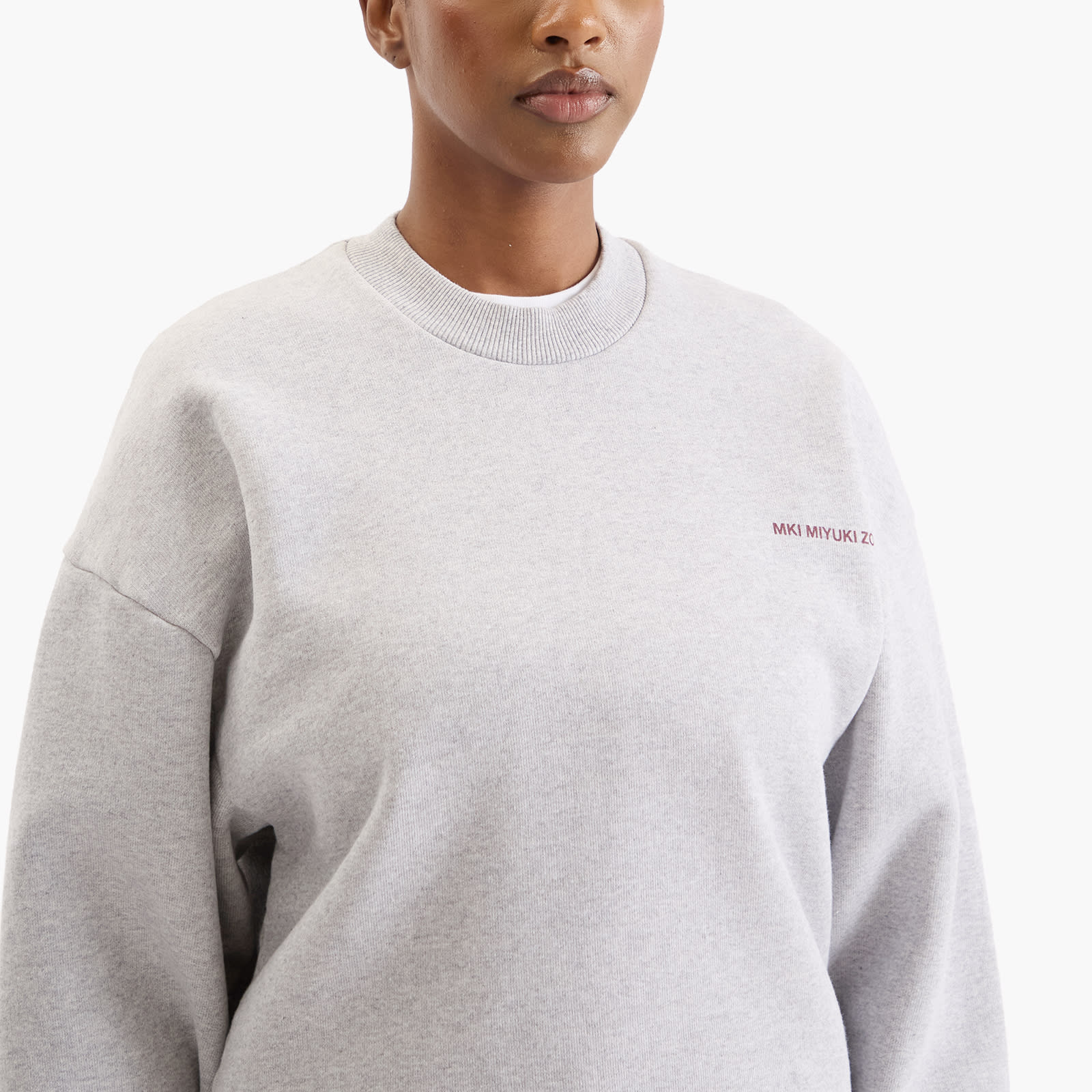 Women's Uniform Crew Neck Sweatshirt Presented by END. Grey/Burgundy
