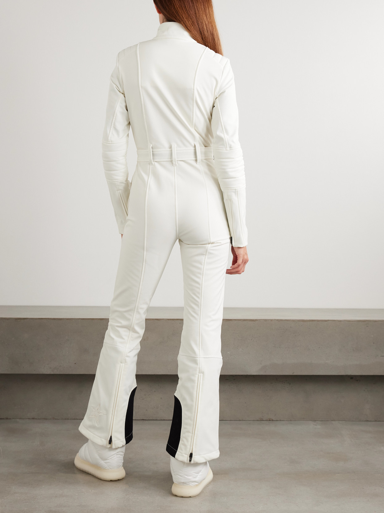 Jg Belted Padded Down Ski Suit - White