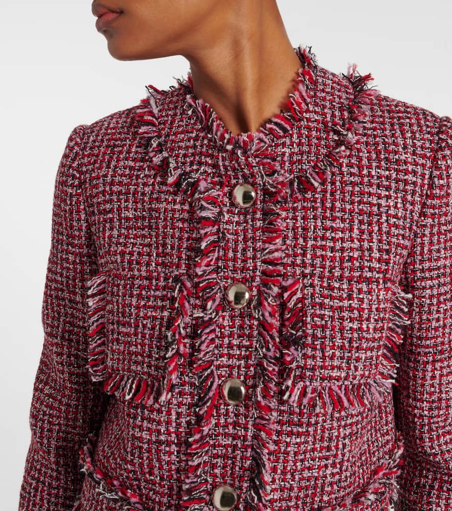 Wool-blend tweed jacket