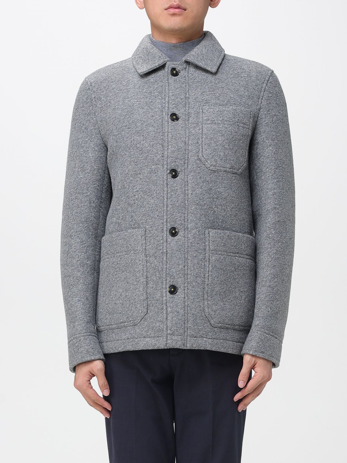 Coat Men color Grey