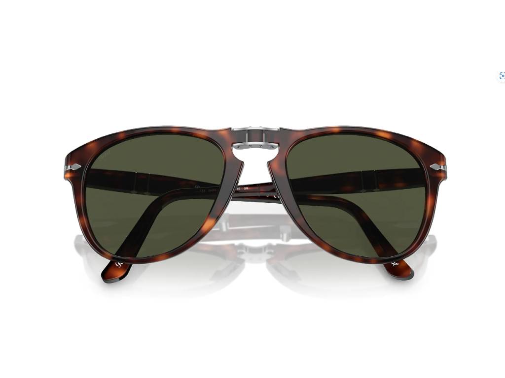 Persol Man Persol PO0714 FOLDING 24/31 Sunglasses Acetate Turtle Green Pilot Norma
