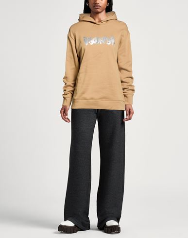 Woman Sweatshirt Camel Size L Cotton