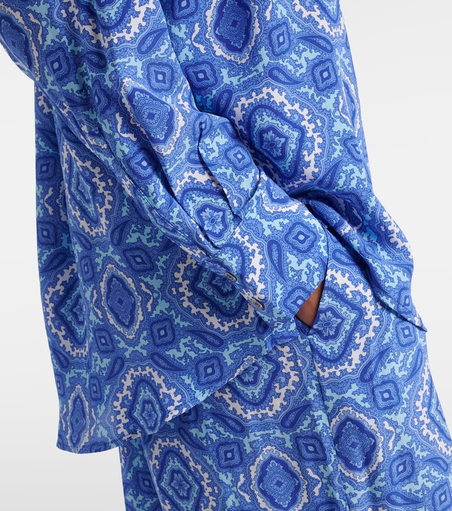 Mykonos printed silk shirt