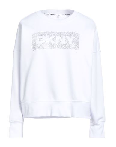 Woman Sweatshirt White Size M Cotton, Polyester