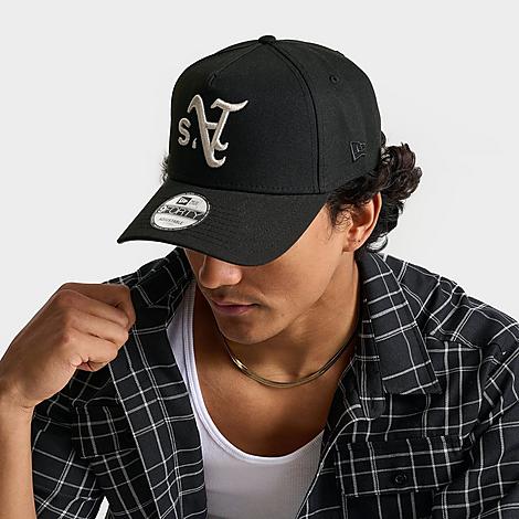 Oakland A's MLB Upside Down 9FORTY A-Frame Snapback Hat in Black/Silver