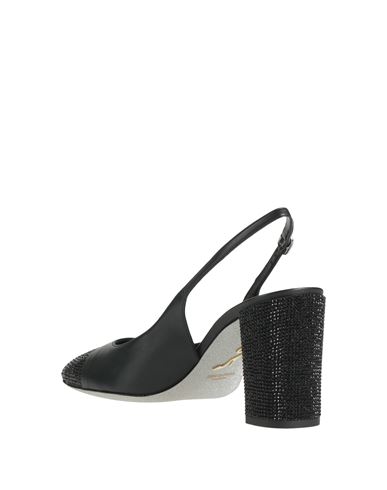 Woman Pumps Black Size 10 Lambskin, Textile fibers