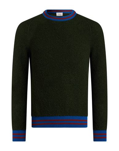 Man Sweater Military green Size 38 Merino Wool, Polyamide