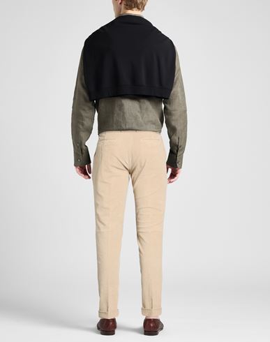 Man Pants Beige Size 38 Cotton, Elastane