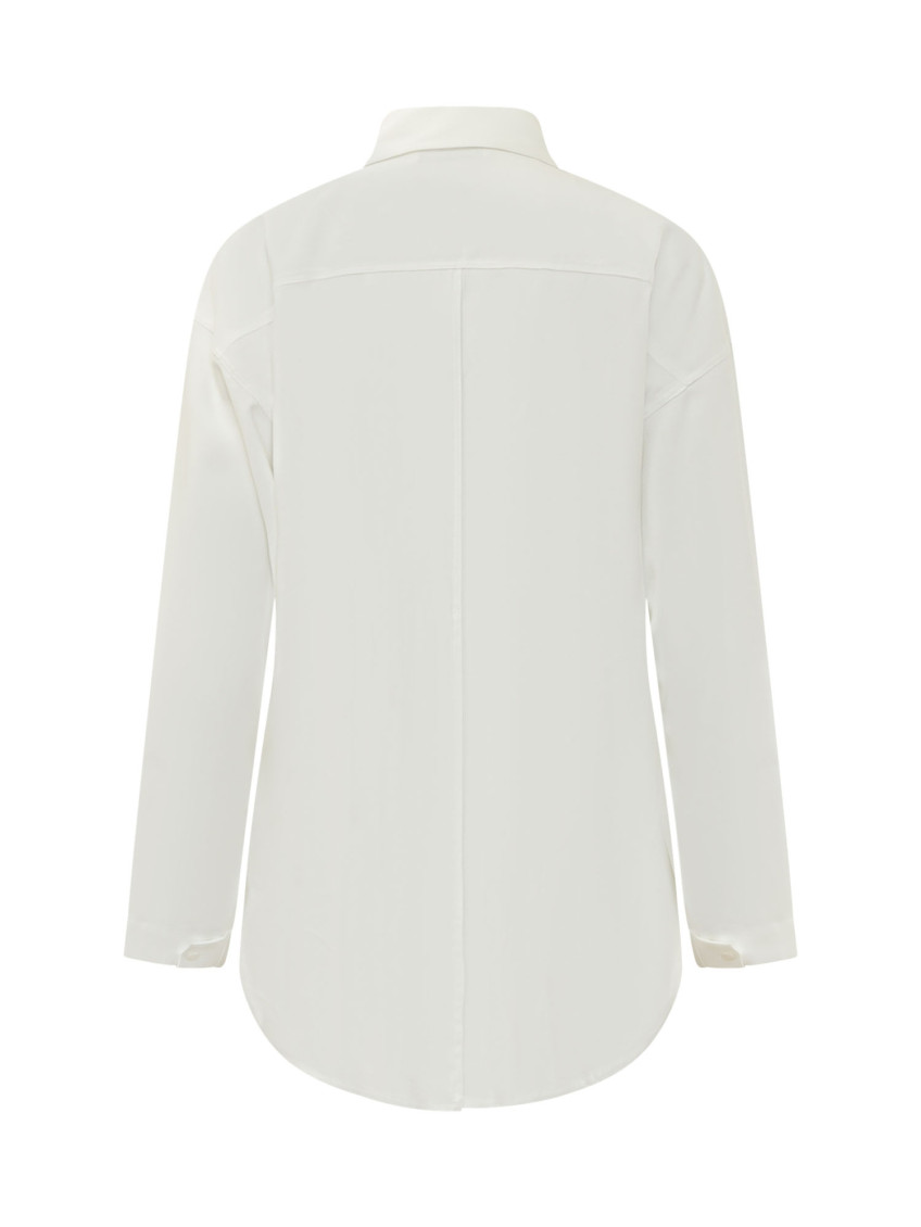 White Relaxed Solid Shirt