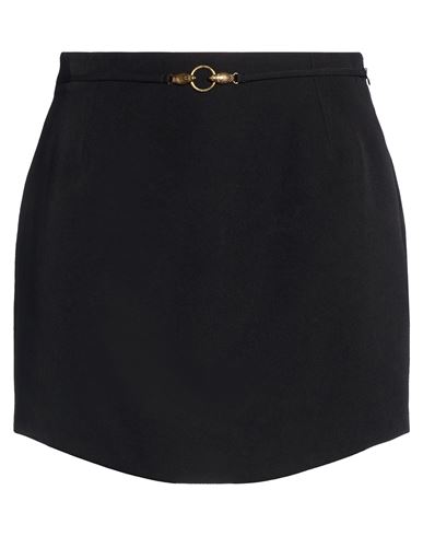 Woman Mini skirt Black Size 4 Polyester, Elastane