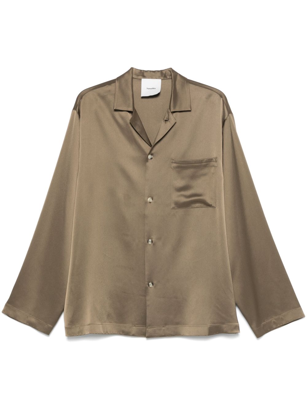 Satin shirt - Brown