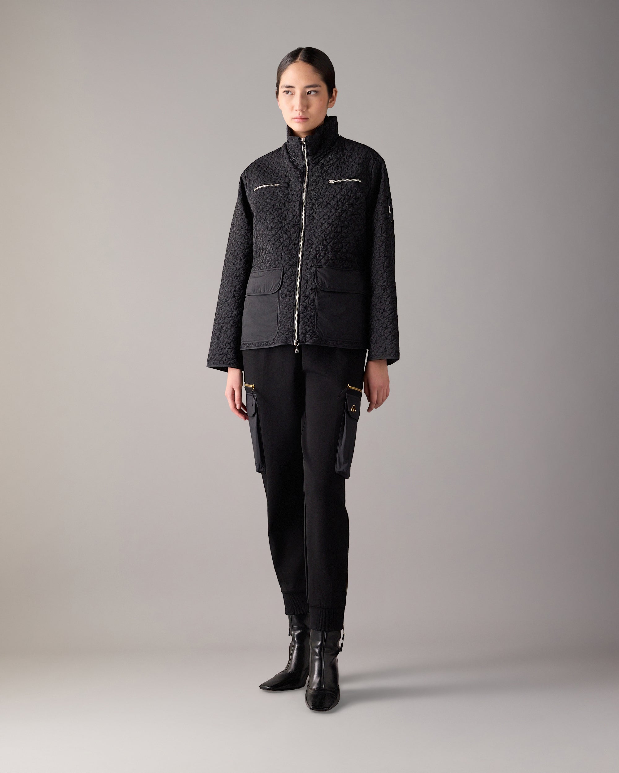 Moose Knuckles - Women's Lakeshore Jacket - Color: Black Monogra