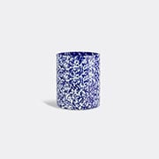 'macchia Su Macchia' Ivory And Blue Vase, Medium