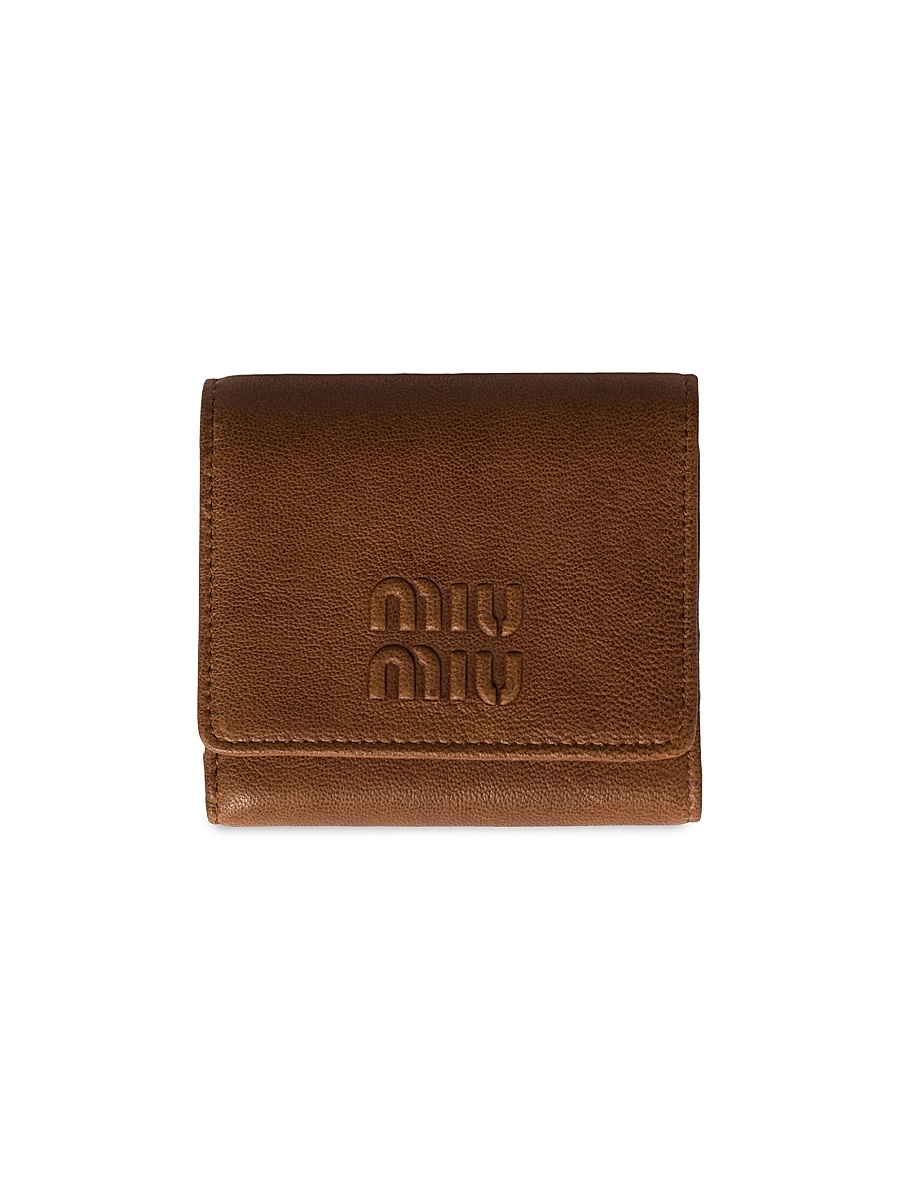 Women's Small Nappa Leather Wallet - Brown