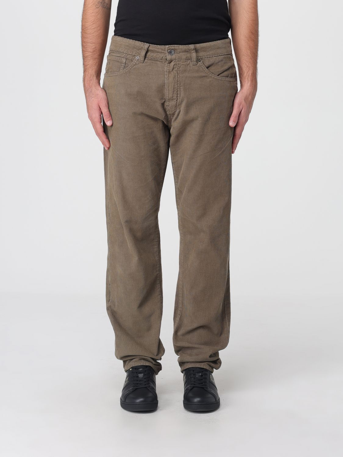 Pants Men color Green